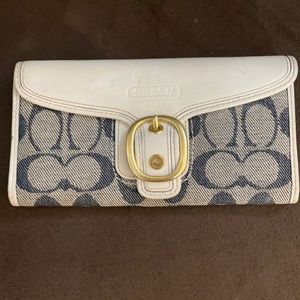 Denim Coach Long Wallet